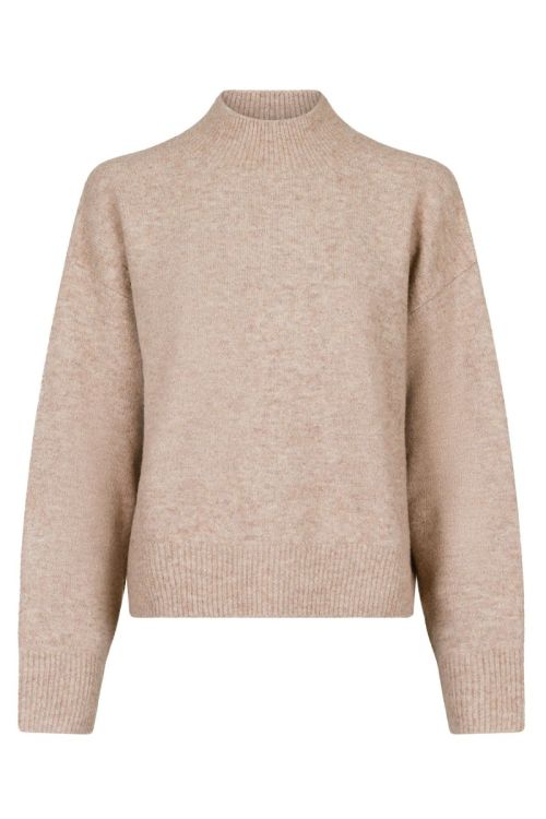 NEO NOIR Paulina Knit Blouse Sand Melange
